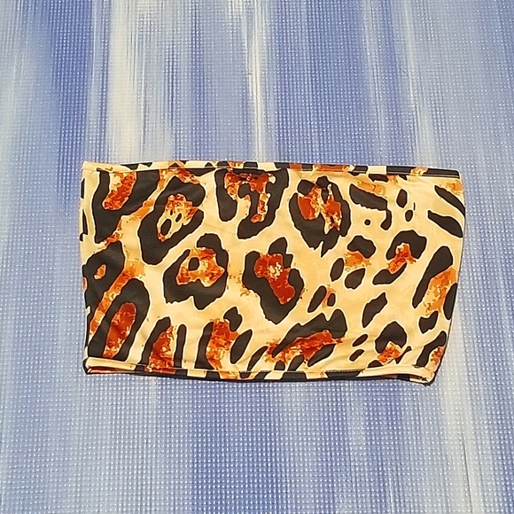 !!SUMMER SALE!! Leopard print bandeau, S - Picture 2 of 2